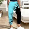 Summer Ladies Abstract Printed Sweatpants Loose Fit Drawstring Joggers Elastic Cuff Daily Casual Pants