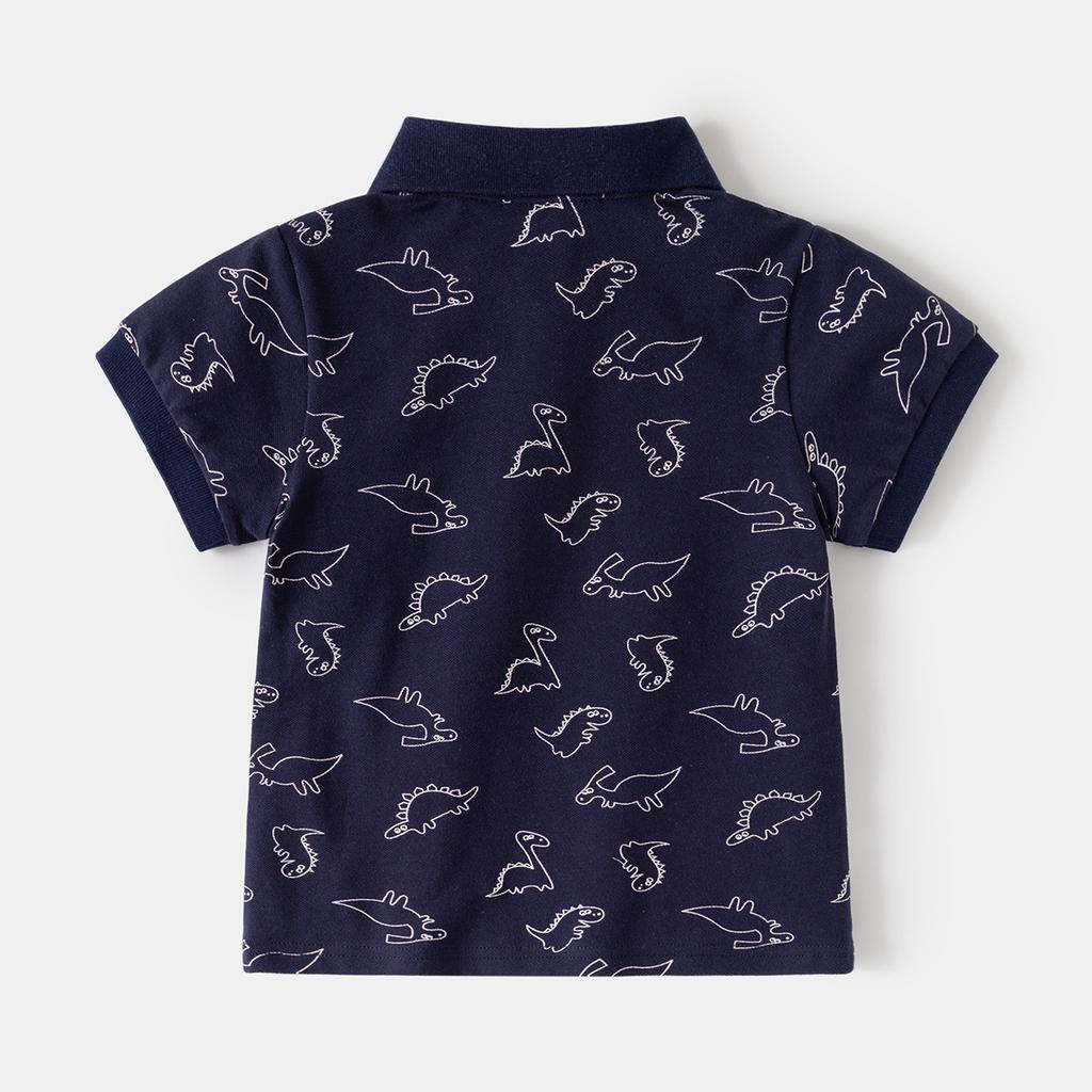 Jungen Kurzarm Poloshirt All Over Print Sommer Neu 2026 Kleinkind Kinder Freizeit Oberteile Baby T-Shirt Mode