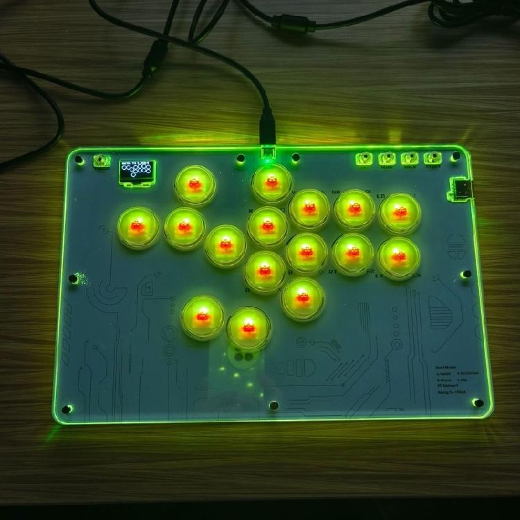 Arcade Stick 16 Key Keyboard Fight Stick for PC Game Controller Joystick Game Keyboard Game Accessory