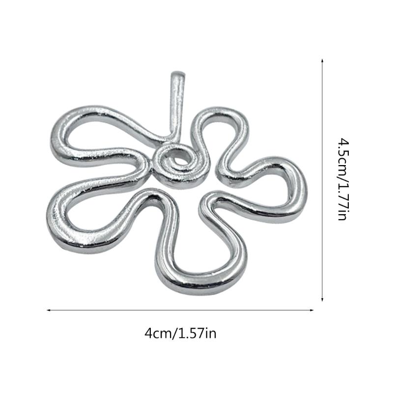 5 Pieces Flower Pendants Small Flower DIY Necklace Bracelet Supplies Alloy Material for Bracelet Bangle Necklace Jewelry