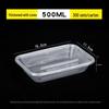 cmaos Disposable Rectangular Takeaway Containers with Lids, 750ml