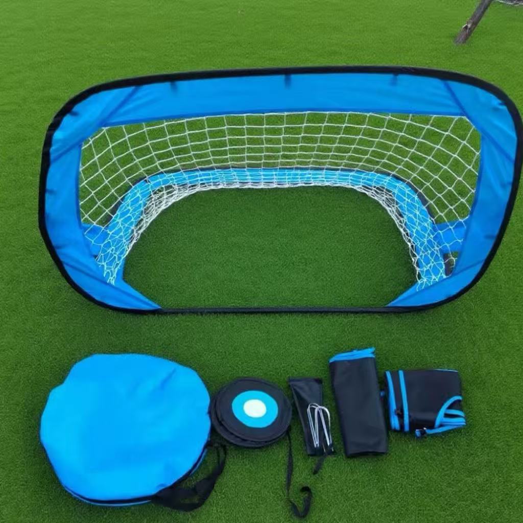 Pop-Up 4-in-1 Fußballtore Netze für Hinterhof Strand Fußball Training Netz Mini Tragbar Faltbar Leicht Indoor Outdoor Fußballtor mit Tragetasche