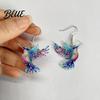 Lady Ear Jewelry 1 Pair Acrylic Colorful Bird Dangle Earrings