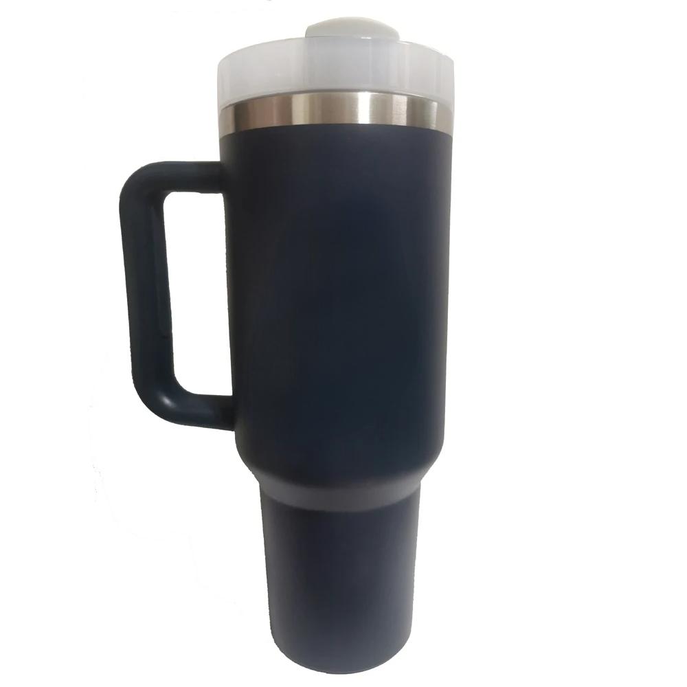 Pahar de 40 oz cu Mâner, Capac, Pai 40oz Sticlă de Apă din Oțel Inoxidabil, Cană Termos cu Vid, Călătorie, Mașină, Cană de Cafea, Capac pentru Stanley