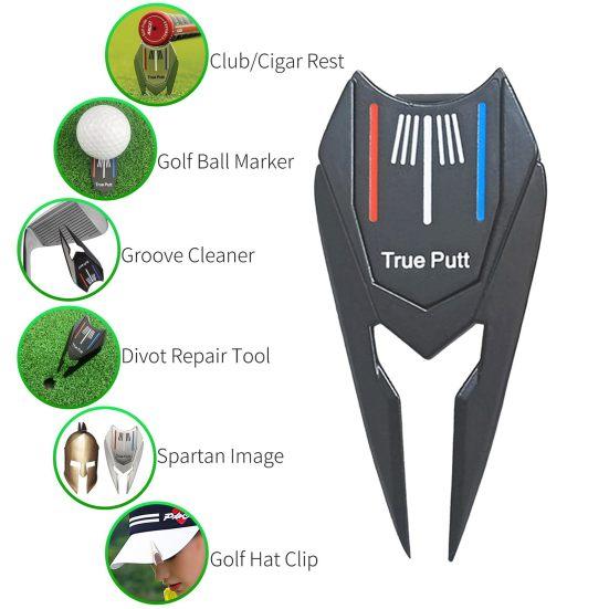 Golf Divot Fork Heavy Duty Sharp Magnetic Abrasion Resistant Lawn Care Rust-proof Golf Divot Repair Tool Golf Club Ball Marker Golf Training