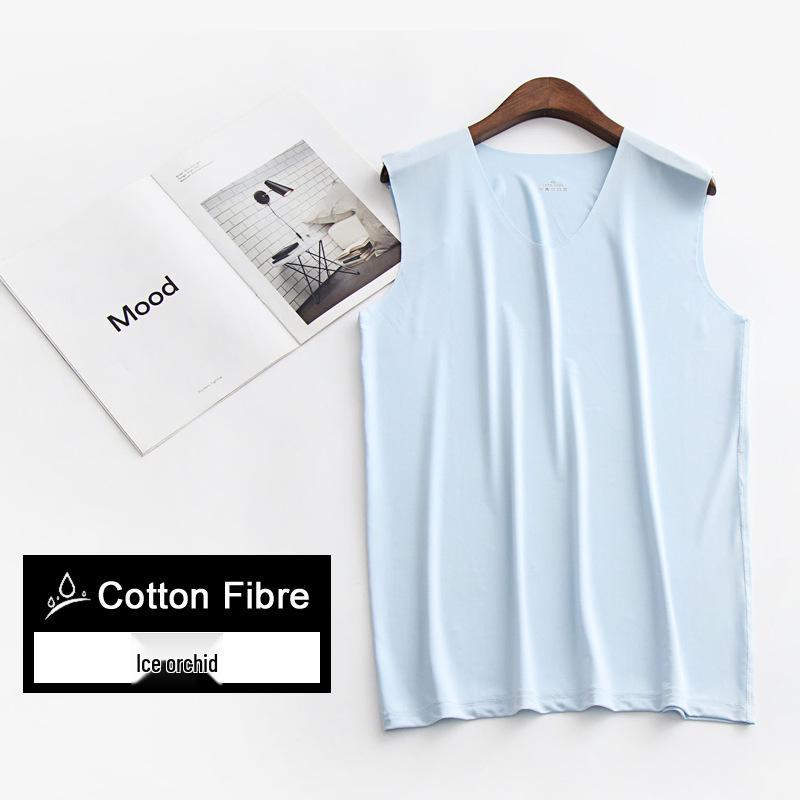 Liquid Ice Silk | Seamless Super Thin Men's Quick-Dry Vest, V-Neck & Round Neck, High Elasticity, Ideal for Summer Sports