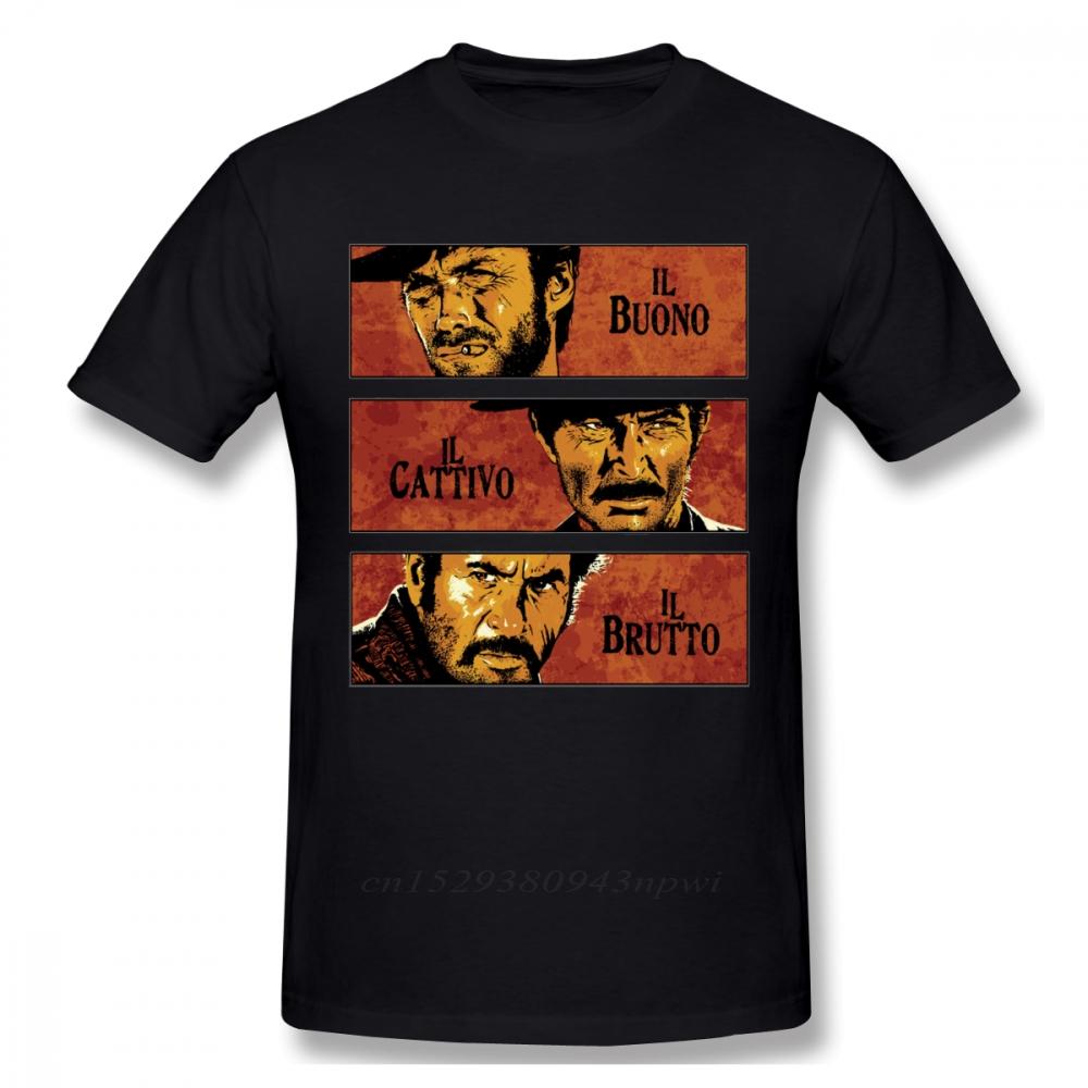 Pure Cotton Quality The Good The Bad And Ugly Graphic T Shirt For Male Il Buono Brutto Cattivo Tee Shirt Swag Unique Tshirt