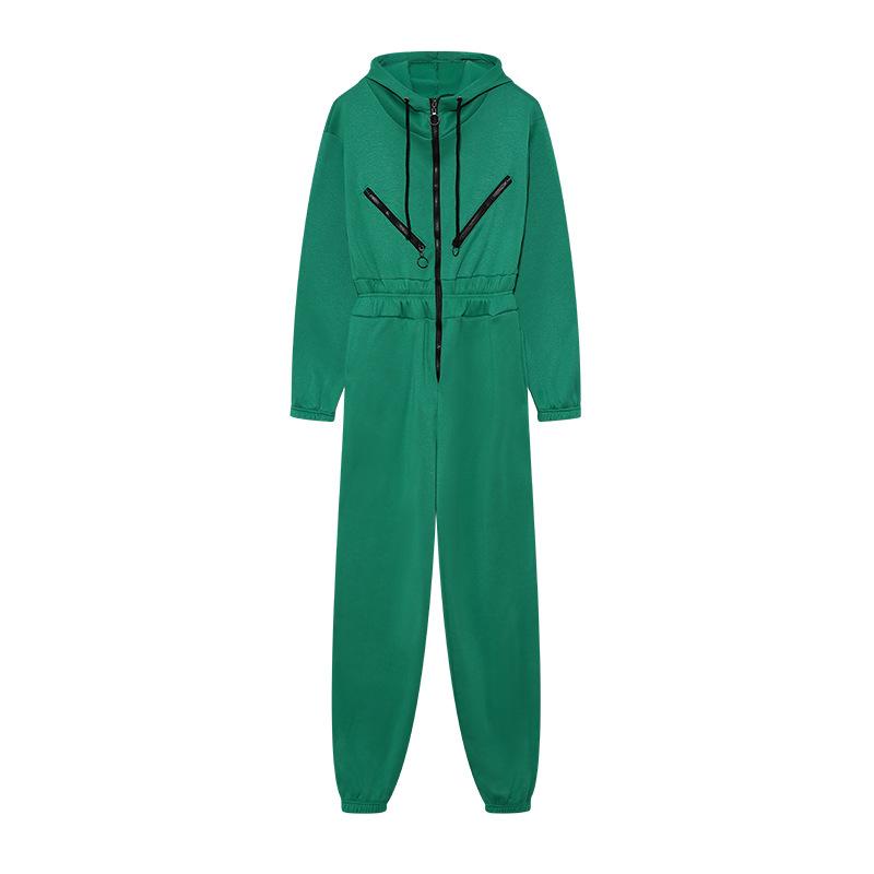 Autumn Winter Women's Hoodie Tracksuit Jumpsuits Loose Playsuits Rompers Female Casual Warm Sports Jumpsuit