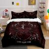 Dark Gothic Bat Crest Design Bedding Duvet Cover Set Duvet Cover Pillowcases  (1*Duvet Cover 2*Pillowcases, Without Duvet Insert)