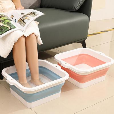 Foot Bath Basin Foot Soaking Bucket 168 Massage Convex Points Foldable Anti-Slip Bucket Large Size For Hotel Car Cleaning Men