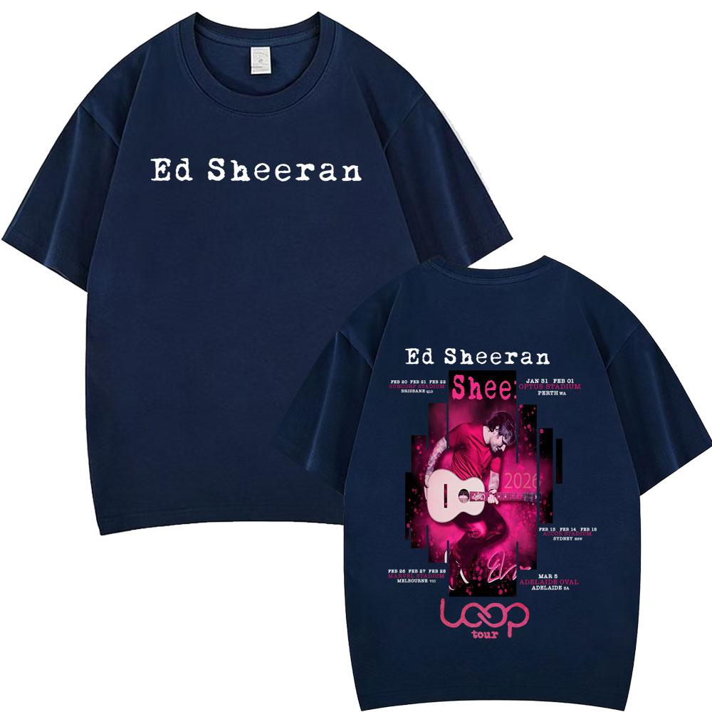 Ed Sheeran Loop Tour 2026 Merch Tshirts Men Women Fashion Hip Hop Tshirt 100 Cotton Oversized ONeck High Quality T Shirts