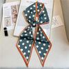 Polka dot small scarf for women, versatile long wide neckerchief, shawl, scarf, tie, all-purpose accessory for spring and