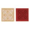 Sewing DIY Craft Stamping Square Floral Stamps Wooden Scrapbooking Rubber