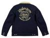 Triple Star Chain Embroidery Sashiko x Back Pile Boa Filling Jacket XXL BLACK [Banson] NVJK-2006 (Black)
