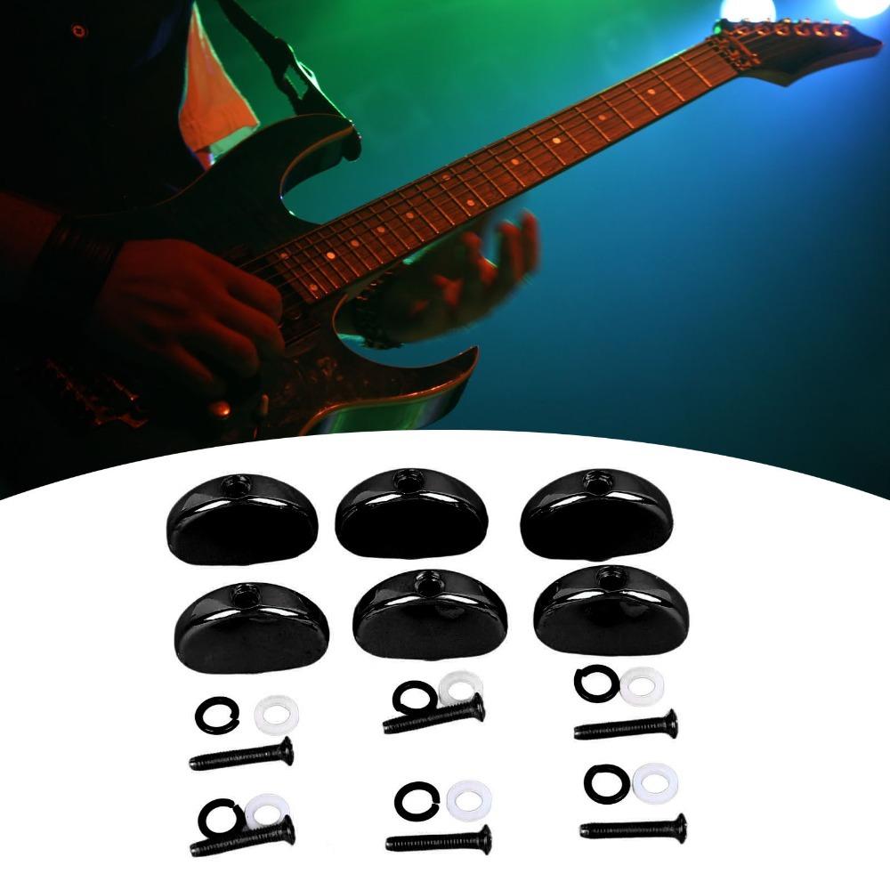 6PCS Big Semicircle Guitar Tuning Key Golden/Black Guitar Accessories Replacement Tuning Peg  Guitar чёрный