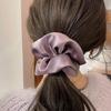 Elastisches Seidenähnliches Haargummi für Damen Haarringe Elegante geraffte seidenähnliche Scrunchies Übergroßes Haarband Haargummi