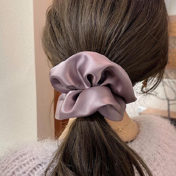 Elaborate Silk Like Hair Tie for Women Hair Rings Elegant Ruched Silk Like Scrunchies Oversized Hair Rope Hair Tie