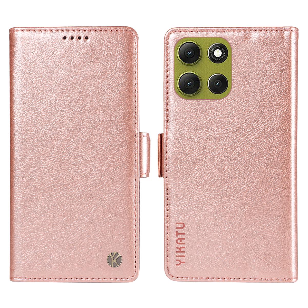 

Чохол-гаманець з PU шкіри з текстурою лічі YIKATU YK-007 для Motorola Moto G86 5G H