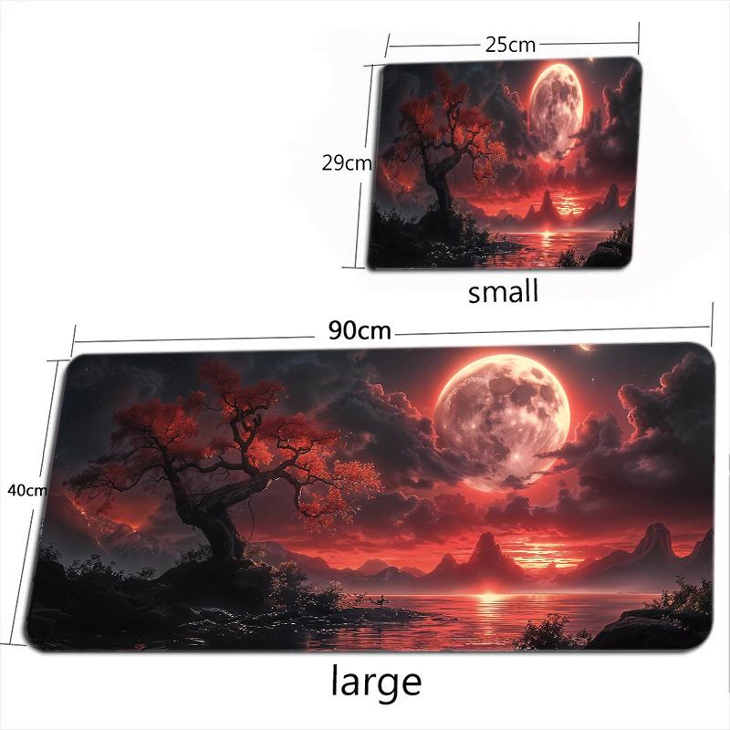 Starry Sky Moon Mouse Pad Large Computer Game Table Mats XXL Rubber -slip Gaming Keyboard Mousepads Long Desk Pads