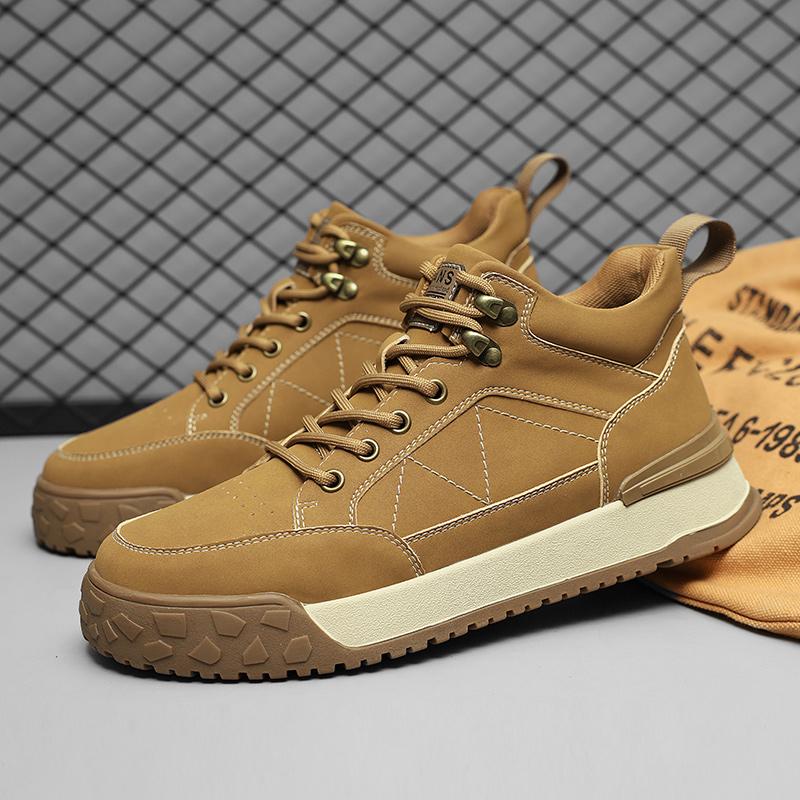 

2024 Осень Зима Высокий Топ Повседневный Дышащий Hollow Board Shoes Мужская Спортивная Скейтбординг Обувь Модная Вулканизированная Обувь Мужская 39