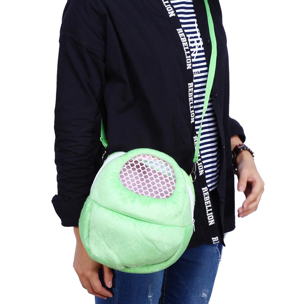 Pet Carrier Breathable Pocket Hamster Rabbit Ferret Travel Sleeping Hanging Bed Bag (Green)