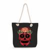 Skull print thick rope single-shoulder beach bag 7298 KTB