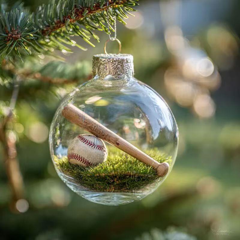 Sports Themed Christmas Ball Lightweight Christmas Pendant Plastic Ball Sports Ornament High-Quality For Sports Enthusiasts