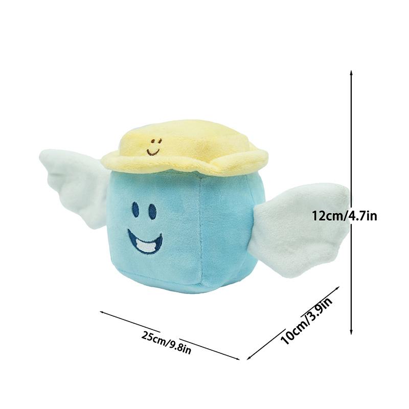 New Roblox Lucky Block Plush Lucky Block Story Soft Toy Doll Plush Doll with Wings and Hat Children's Birthday Gift