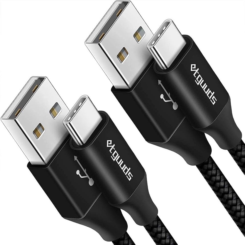 USB Type-C Cable [2m 2] Fast Charging QC3.0 Type-C Cable High Speed Data Transfer C Type Heavy Du...