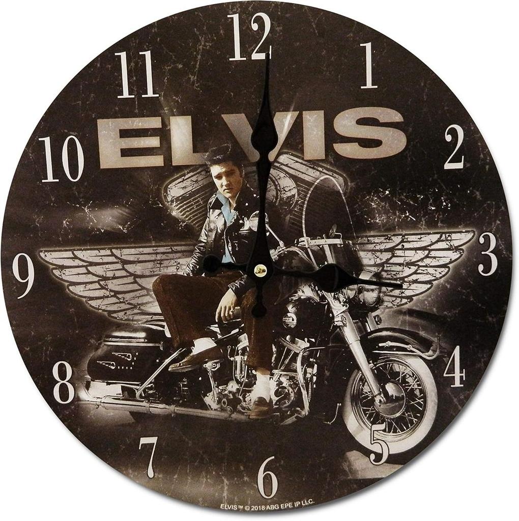 Minimally Retro Elvis Presley Patterned Wall Clock For Living Room Decor
