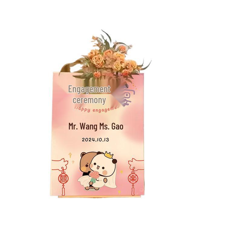 Custom Wedding Welcome Sign Display Stand: High-End Creative Decoration for Engagement Banquets