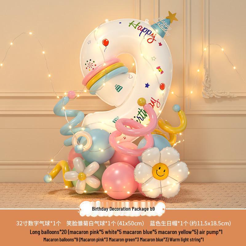 Accessori fotografici per il 3° compleanno del bambino: Palloncini e Decorazioni Numeriche