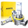 AUXITO H11/H9/H16/H8 LED Fog Light Bulbs, 6500K Cool White, 30000LM Brighter, Plug & Play, True Mini Size, Long Lifespan LED Fog Lights, Pack Of 2