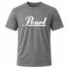 HOT Pearl Drums Drumheads Men's Charcoal Graphic T-Shirt Music Band FREESHIPPING
