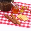 Miniature Breakfast Set with Storage Basket: Includes Honey, Condensed Milk, Jam, Rye Baguette