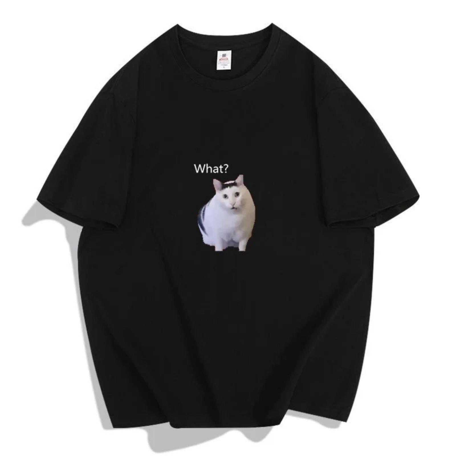 

Жіноча літня біла футболка з принтом Funny Cat, повсякденна футболка з короткими рукавами та круглим вирізом для дівчат, літній одяг для тварин. XXXXXL різнокольоровий