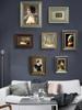 European Solid Wood Wall Hanging Frame Set Room Aesthetics Photo Frame Living Room Background Photo Frames Vintage Home Decor