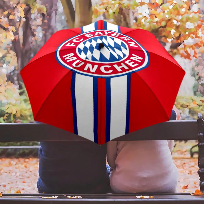 Football Team Umbrella with Automatic Open/Close & Self-8-Rib Heavy-Duty Umbrella, Compact Travel Umbrella Suitable for Outdoor