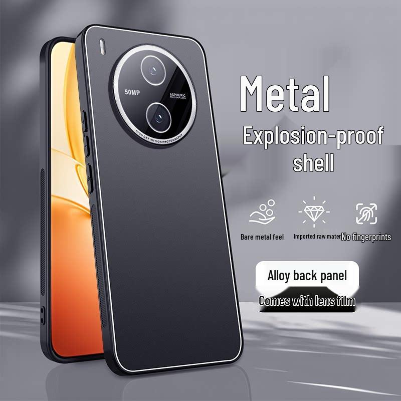 Metal Matte Protective Phone Case for Vivo Y600 Pro with Silicone Full Coverage and Lens Protection Other Models черного песка