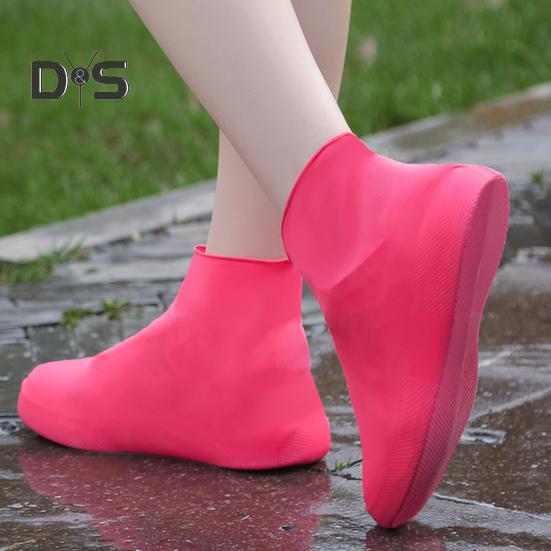 1 pár návleků na boty do deště Vodotěsné Zesílené Silikonové Lehké Skládací Provedení Snadno se Čistí Vysoká Elasticita Návlek na holínky