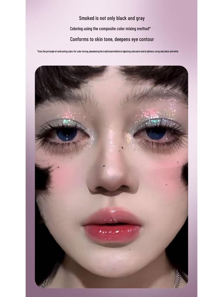 HERORANGE Color-Changing Dragon Eye Shadow Palette: Pearlescent, Super Sparkle, Color-Blocking Brightening Highlight Eyeshadows.