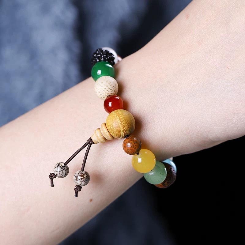 Lingyin Eighteen Seed Treasure Multi-Purpose Handcrafted Bead String - Analogous To Bodhi Buddha Beads - Artistic Hand Chain