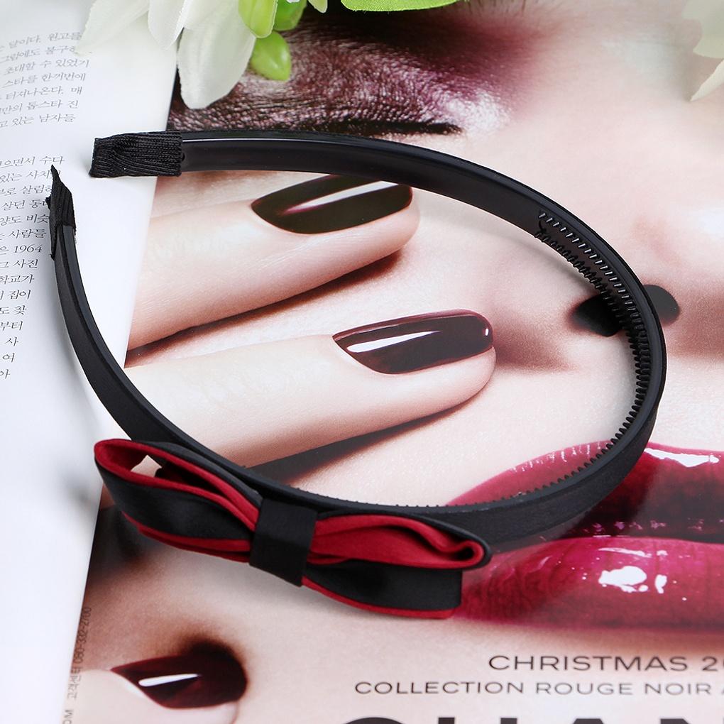 Einfaches tägliches Haarband mit Schleife für Damen Punkt-Haarband