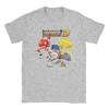 Digimon World T-Shirt Herren Baumwolle Oberteile Retro Rundhalsausschnitt Kurzarm