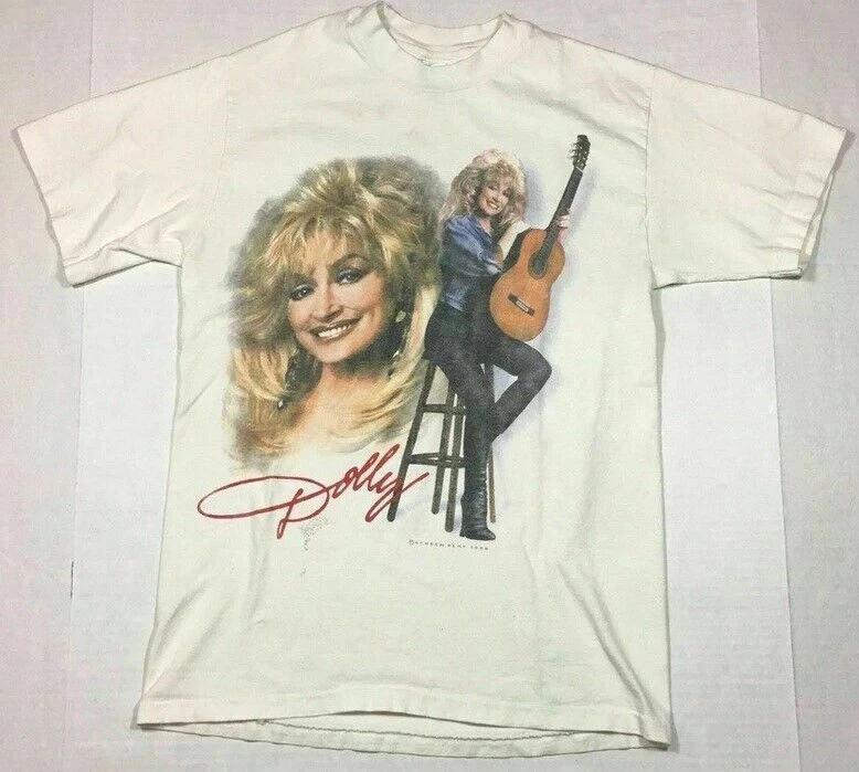 Nuova Maglietta Vintage Dolly Parton Tour Concerto Taglia USA Reprint Tee S-5XL