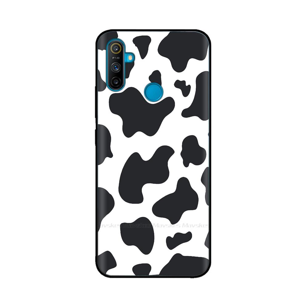Etui do Realme C3 Miękkie Czarne Silikonowe TPU Wzór Tylna Klapka Do OPPO Realme C3 RMX2020 C 3 RealmeC3 Malowane Etui na Telefon Fundas