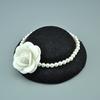 French Simple Pearl Top Hat British Celebrity Elegant Cheongsam Dinner Dress Night Shanghai Girls Catwalk Headdress