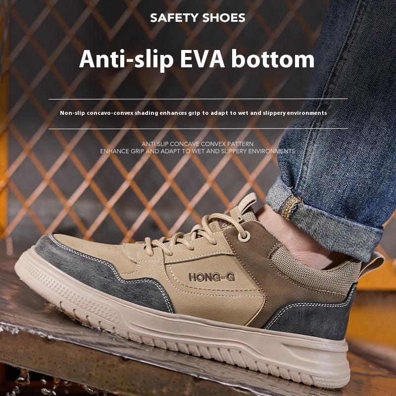 Steel Toe Work Boots Anti-Smash Anti-Puncture Safety Shoes for Men Working Sneakers with Metal Toe Labor Protection Shoes