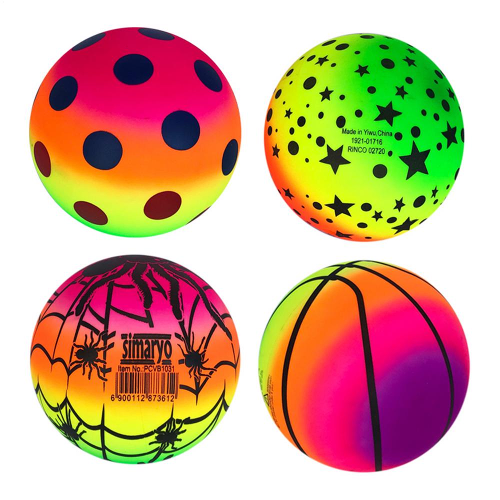 

6 Inch Playground Ball Colorful Inflatable Beach Balls Rainbow PVC Sports Kickball Kids Handball For Indoor And Outdoor