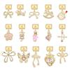 New Vintage Golden Pendant Charm Cat Butterfly Star Tennis Racket Bow Links Fit 9MM Stainless Steel Bracelet Women DIY Making